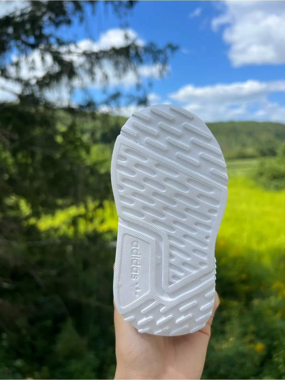 adidas Toddler Light Gray Sneakers with White Soles